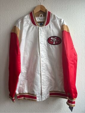 STARTER NFL San Francisco 49ers Satin Starter Jacket Mens XXL New